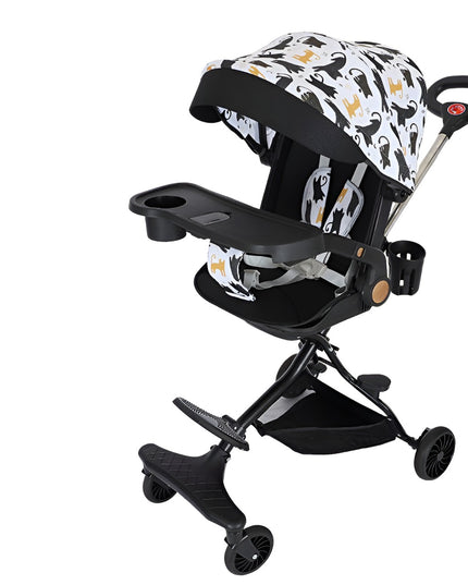Carucior Sport 3in1, 6-36 Luni, Reversibil, Pliabil, Tavita pentru Masa, Pozitie de Somn, Centura de Siguranta, Roti 360, Suport Pahar, Copertina pentru Soare