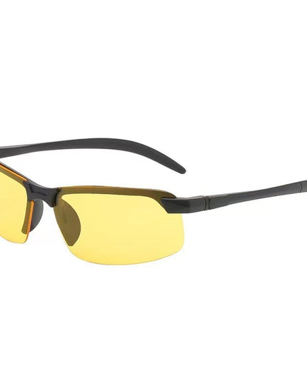 Ochelari pentru Viziune pe Timp de Noapte, Polarizati, pentru Condus, Ciclism, cu Lentila Galbena, pentru Protectie, Rama Neagra, Pc, 14 x 3.7 cm, 15.2 g