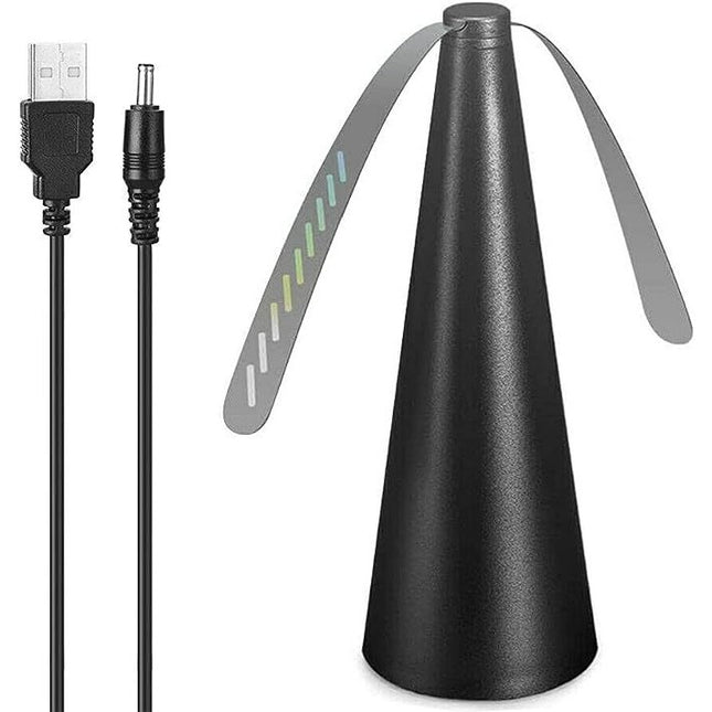 Ventilator Exterior, Repelent pentru Muste/Tantari, Cablu USB, Slot Baterii