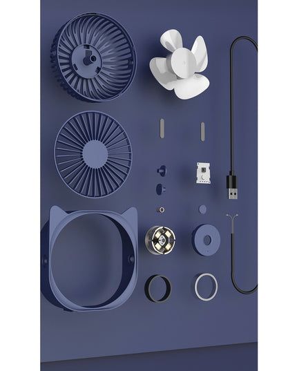 Mini ventilator pentru birou cu usb, rotire 360 grade, 3 viteze