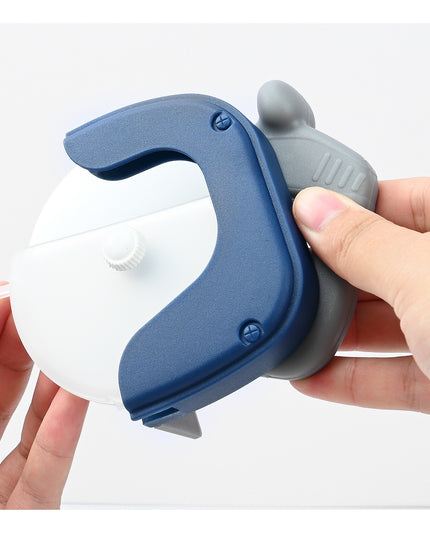 Cutit circular pentru pizza , otel inoxidabil si plastic, capc protectie lama