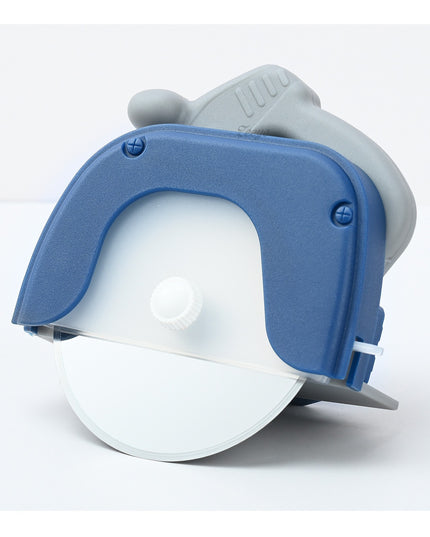 Cutit circular pentru pizza , otel inoxidabil si plastic, capc protectie lama