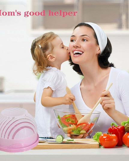 Bol Feliator pentru Salata, Castron Multifunctional pentru Legume si Fructe, pentru Spalat si Taiat Legumele, cu Scurgere si Tocator, Ergonomic, Protectie pentru Maini