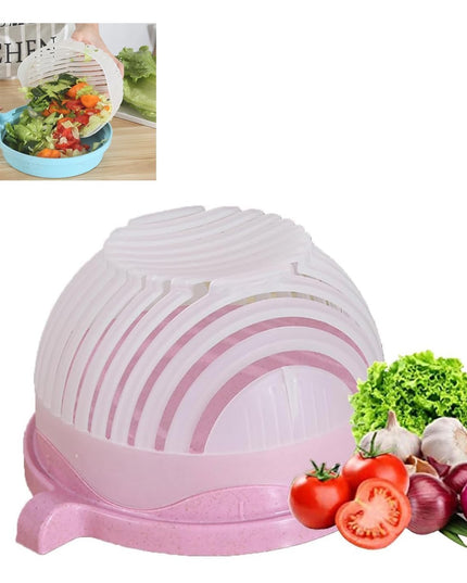 Bol Feliator pentru Salata, Castron Multifunctional pentru Legume si Fructe, pentru Spalat si Taiat Legumele, cu Scurgere si Tocator, Ergonomic, Protectie pentru Maini