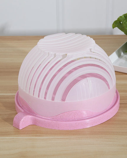 Bol Feliator pentru Salata, Castron Multifunctional pentru Legume si Fructe, pentru Spalat si Taiat Legumele, cu Scurgere si Tocator, Ergonomic, Protectie pentru Maini