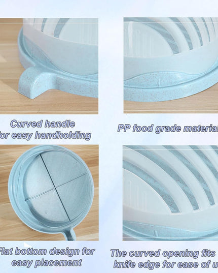 Bol Feliator pentru Salata, Castron Multifunctional pentru Legume si Fructe, pentru Spalat si Taiat Legumele, cu Scurgere si Tocator, Ergonomic, Protectie pentru Maini