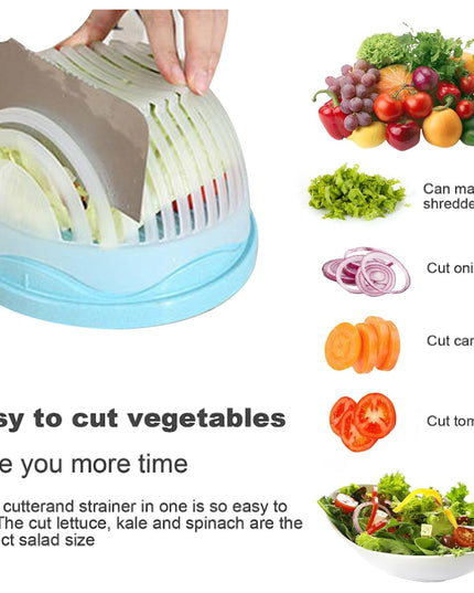 Bol Feliator pentru Salata, Castron Multifunctional pentru Legume si Fructe, pentru Spalat si Taiat Legumele, cu Scurgere si Tocator, Ergonomic, Protectie pentru Maini