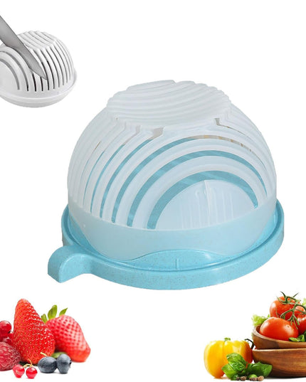Bol Feliator pentru Salata, Castron Multifunctional pentru Legume si Fructe, pentru Spalat si Taiat Legumele, cu Scurgere si Tocator, Ergonomic, Protectie pentru Maini