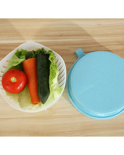 Bol Feliator pentru Salata, Castron Multifunctional pentru Legume si Fructe, pentru Spalat si Taiat Legumele, cu Scurgere si Tocator, Ergonomic, Protectie pentru Maini