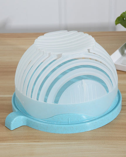 Bol Feliator pentru Salata, Castron Multifunctional pentru Legume si Fructe, pentru Spalat si Taiat Legumele, cu Scurgere si Tocator, Ergonomic, Protectie pentru Maini