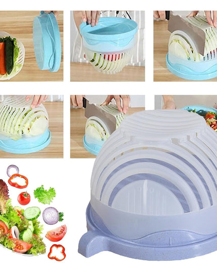 Bol Feliator pentru Salata, Castron Multifunctional pentru Legume si Fructe, pentru Spalat si Taiat Legumele, cu Scurgere si Tocator, Ergonomic, Protectie pentru Maini