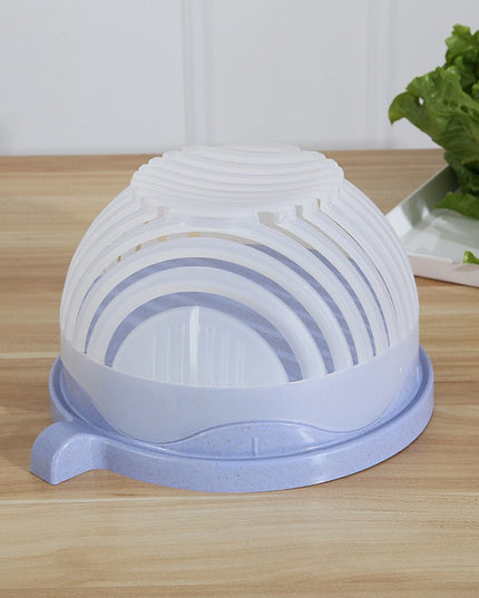 Bol Feliator pentru Salata, Castron Multifunctional pentru Legume si Fructe, pentru Spalat si Taiat Legumele, cu Scurgere si Tocator, Ergonomic, Protectie pentru Maini