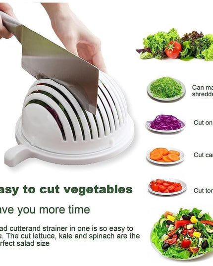 Bol Feliator pentru Salata, Castron Multifunctional pentru Legume si Fructe, pentru Spalat si Taiat Legumele, cu Scurgere si Tocator, Ergonomic, Protectie pentru Maini