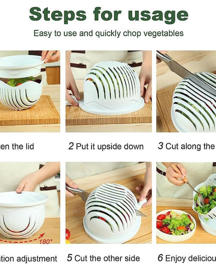 Bol Feliator pentru Salata, Castron Multifunctional pentru Legume si Fructe, pentru Spalat si Taiat Legumele, cu Scurgere si Tocator, Ergonomic, Protectie pentru Maini