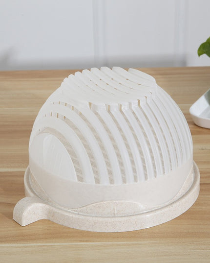 Bol Feliator pentru Salata, Castron Multifunctional pentru Legume si Fructe, pentru Spalat si Taiat Legumele, cu Scurgere si Tocator, Ergonomic, Protectie pentru Maini