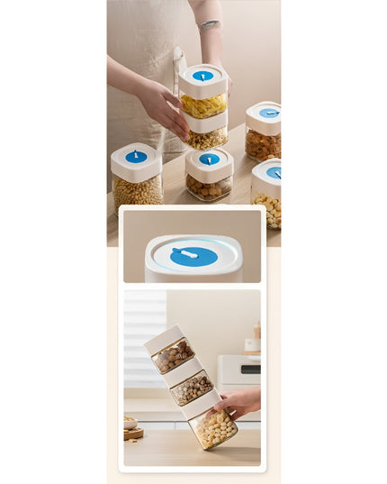 Borcan din Sticla de Inalta Calitate, Capac Ermetic, Uz Casnic, Depozitarea Condimentelor sau a Alimentelor Umede si Uscate, 500 mL