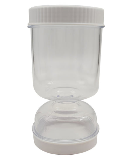 Borcan pentru Muraturi, cu Separator pentru Lichide, Ermetic, Termorezistent, Tip Clepsidra, 2 Furculite Incluse, ABS