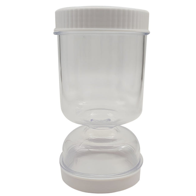 Borcan pentru Muraturi, cu Separator pentru Lichide, Ermetic, Termorezistent, Tip Clepsidra, 2 Furculite Incluse, ABS