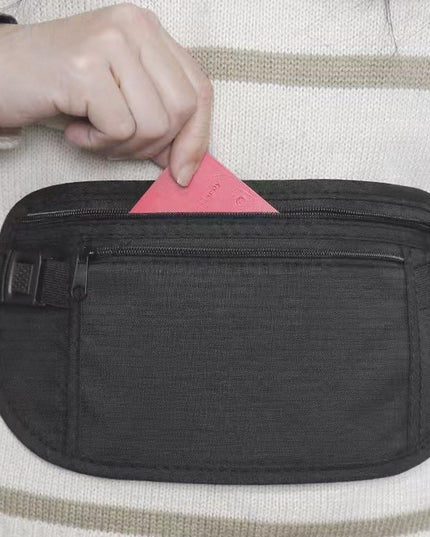 Borseta Anti-Furt, 2 Compartimente, Reglabila, Unisex, pentru Documente, Carduri, Telefon
