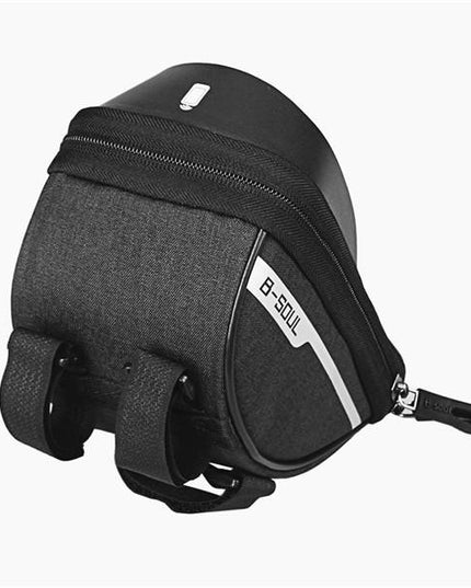 Borseta bicicleta impermeabila cu husa pentru telefon montare pe ghidon, compatibila cu telefoane de pana la 16 cm, spatiu depozitare, 18.5x9.5 cm