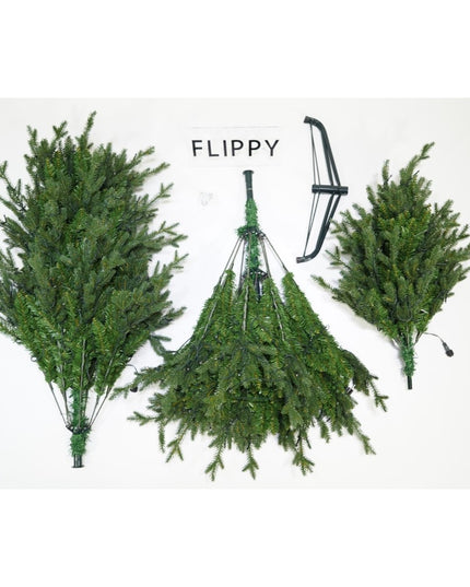 Brad Artificial de Craciun, Becuri led incluse in ramuri, pentru interior/exterior, inaltime , diametru , 1246 ramuri