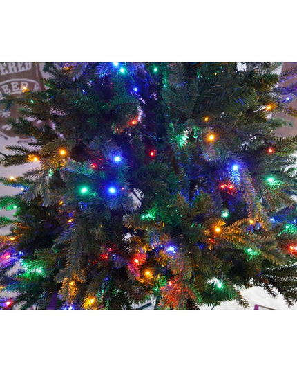 Brad Artificial de Craciun, Becuri led incluse in ramuri, pentru interior/exterior, inaltime , diametru , 1246 ramuri