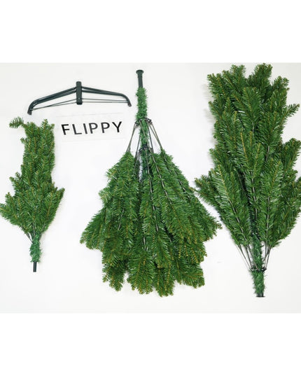 Brad artificial de Craciun, clasic, pentru interior/exterior, inaltime , diametru , 957 ramuri