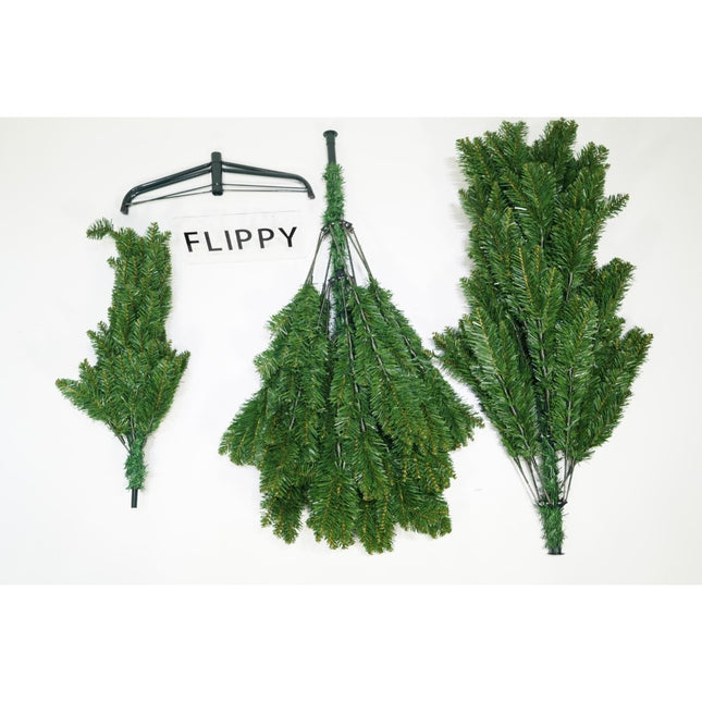 Brad artificial de Craciun, clasic, pentru interior/exterior, inaltime , diametru , 957 ramuri