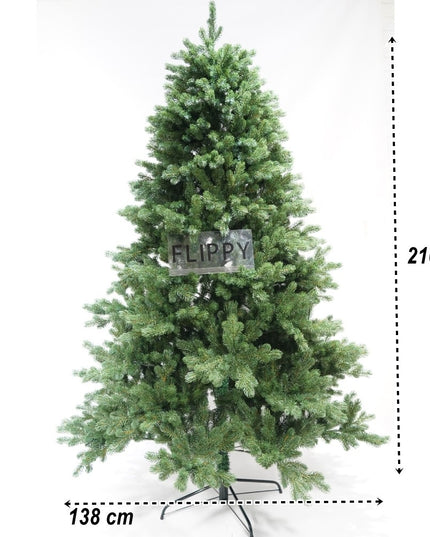 Brad artificial de Craciun, clasic, pentru interior/exterior, inaltime , diametru , 858 ramuri