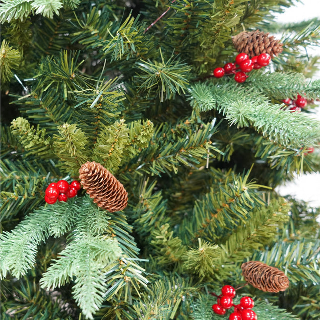 Brad Artificial bogat de Craciun Premium, inaltime, suport metalic inclus