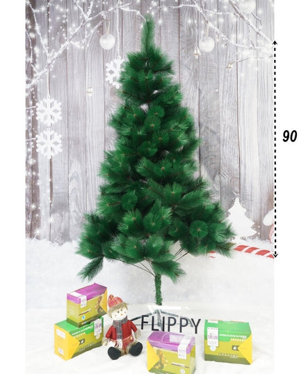 Brad artificial de Craciun tip pin, clasic, pentru interior/exterior, inaltime