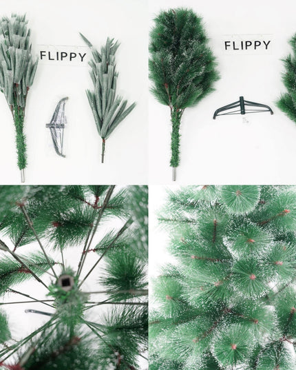 Brad artificial de Craciun tip pin inzapezit, inaltime , diametru , 160 ramuri cu ace 3D