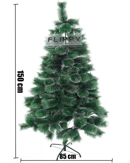 Brad artificial de Craciun tip pin inzapezit, inaltime , diametru , 160 ramuri cu ace 3D