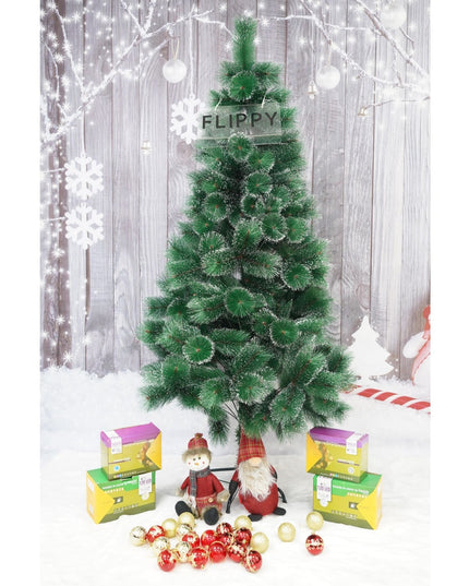 Brad artificial de Craciun tip pin inzapezit, inaltime , diametru , 260 ramuri cu ace 3D