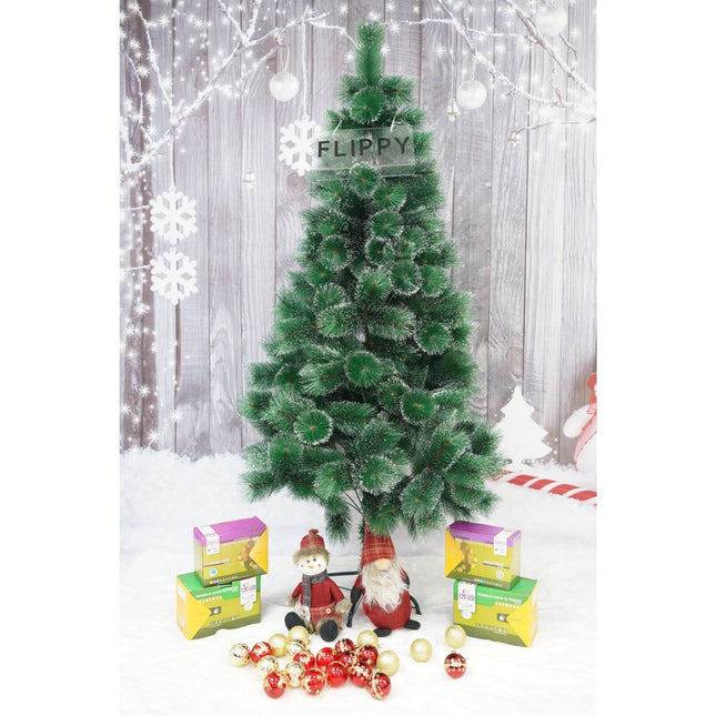 Brad artificial de Craciun tip pin inzapezit, inaltime , diametru , 260 ramuri cu ace 3D