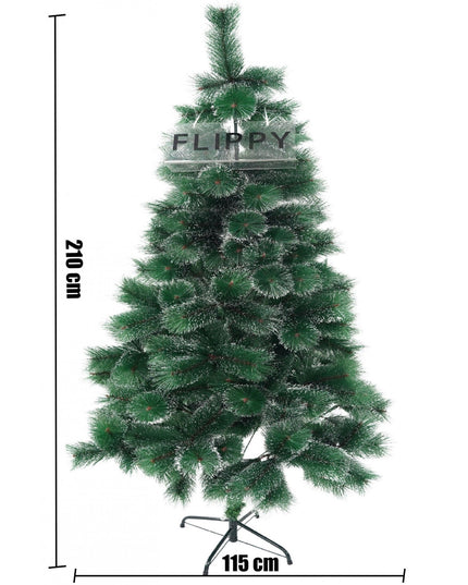 Brad artificial de Craciun tip pin inzapezit, inaltime , diametru , 350 ramuri cu ace 3D