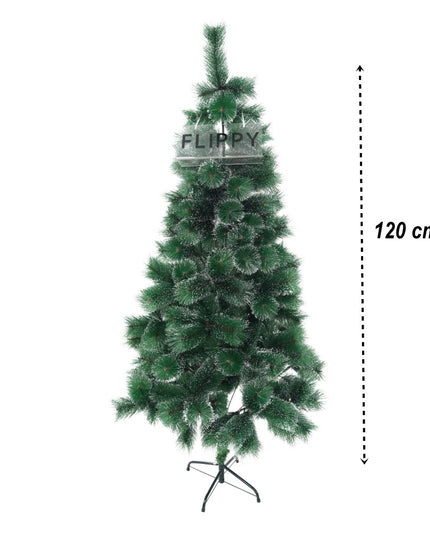 Brad artificial de Craciun tip pin nins, pentru interior/exterior, inaltime 210 cm,suport metalic inclus