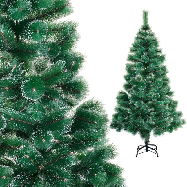Brad artificial de Craciun tip pin nins, pentru interior/exterior, inaltime 210 cm,suport metalic inclus