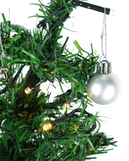 Brad Artificial Impodobit,suport plastic cu instalatie luminoasa 20 LED