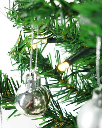 Brad Artificial Impodobit,suport plastic cu instalatie luminoasa 20 LED