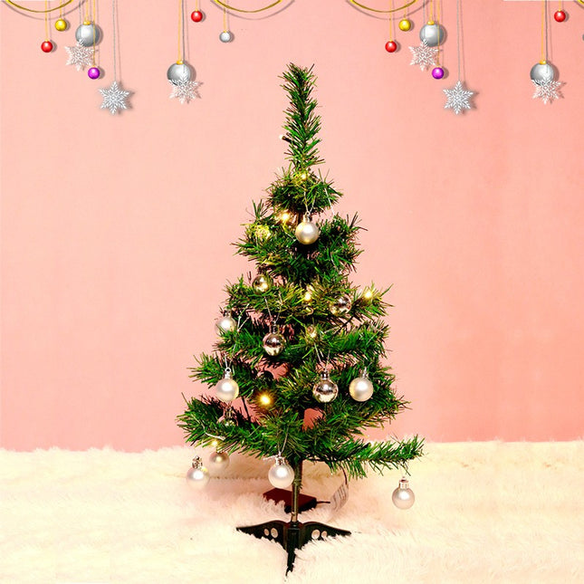 Brad Artificial Impodobit,suport plastic cu instalatie luminoasa 20 LED