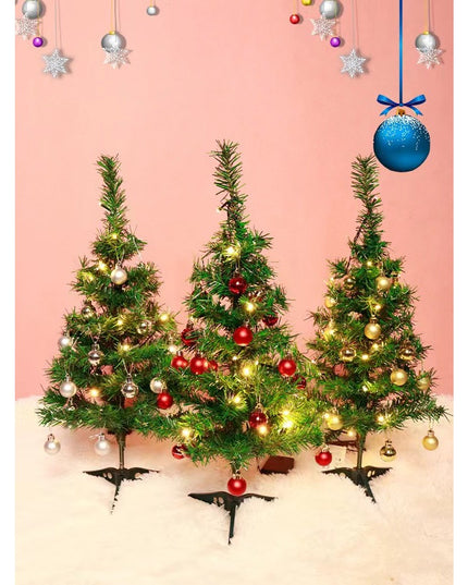 Brad Artificial Impodobit,suport plastic, cu instalatie luminoasa 20 LED