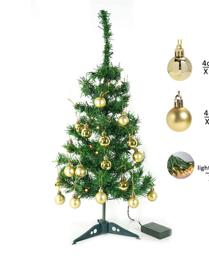 Brad Artificial Impodobit,suport plastic, cu instalatie luminoasa 20 LED