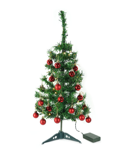 Brad Artificial Impodobit,suport plastic cu instalatie luminoasa 20 LED