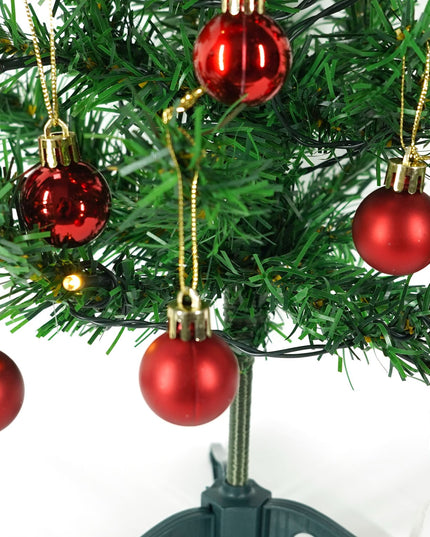 Brad Artificial Impodobit,suport plastic cu instalatie luminoasa 20 LED