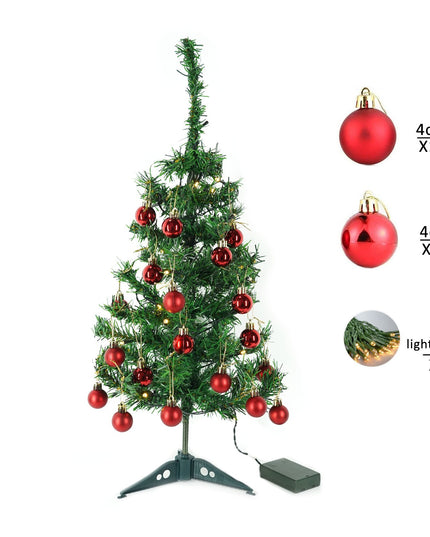 Brad Artificial Impodobit,suport plastic cu instalatie luminoasa 20 LED