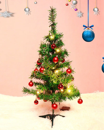 Brad Artificial Impodobit,suport plastic cu instalatie luminoasa 20 LED