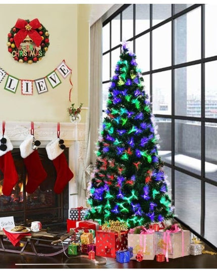 Brad Artificial Luminos de Craciun, inaltime , Ramuri cu Fibra Optica