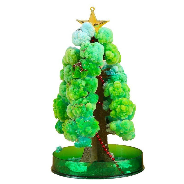 Brad Copac de Hartie Infloritor pe Apa, Jucarie Brad Magic Infloritor de Craciun, Crestere Lenta in 8-24 h, Decoratiune de Craciun