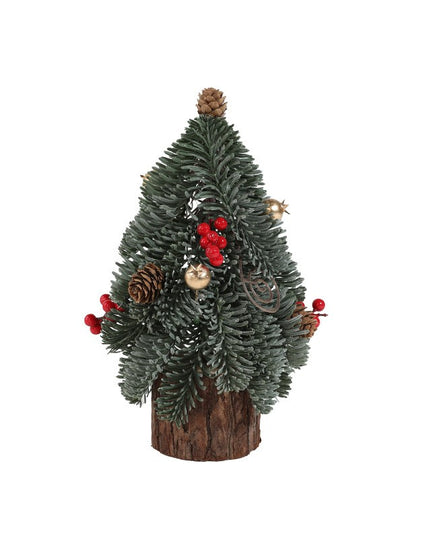 Decoratiune Craciun pentru Masa, Ornament de Decor Model Brad de Craciun de Dimensiuni Mici, pentru Birou si Interior, din Plastic